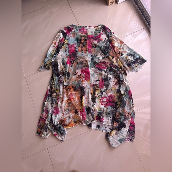 Vintage Dor Dor Couture Top Cover Boho Bohemian Knitted Swim Cover.  2X Colorful - Picture 5 of 16